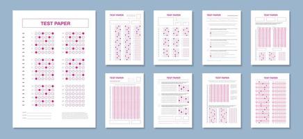 Test Paper Answers Set vector