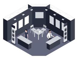 Expo Center Isometric Background vector