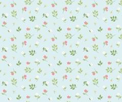 Small and cute floral pattern textile. vector