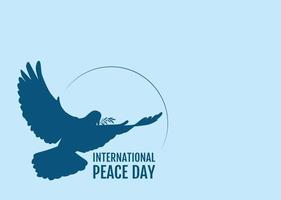 Peace Day vector poster. Place for text