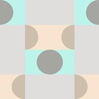 Abstract circle and square vector pattern in Scandinavian style