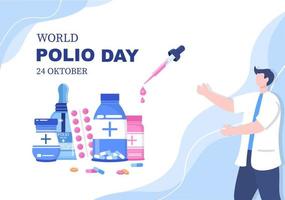 World Polio Day Background Vector Illustration