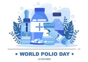 World Polio Day Background Vector Illustration