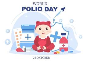 World Polio Day Background Vector Illustration