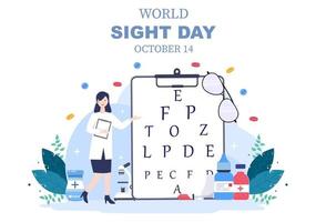 World Sight Day Eye Vector Illustration