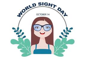 World Sight Day Eye Vector Illustration