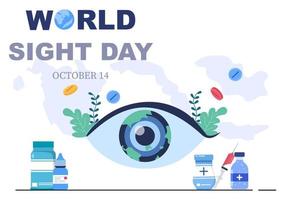 World Sight Day Eye Vector Illustration