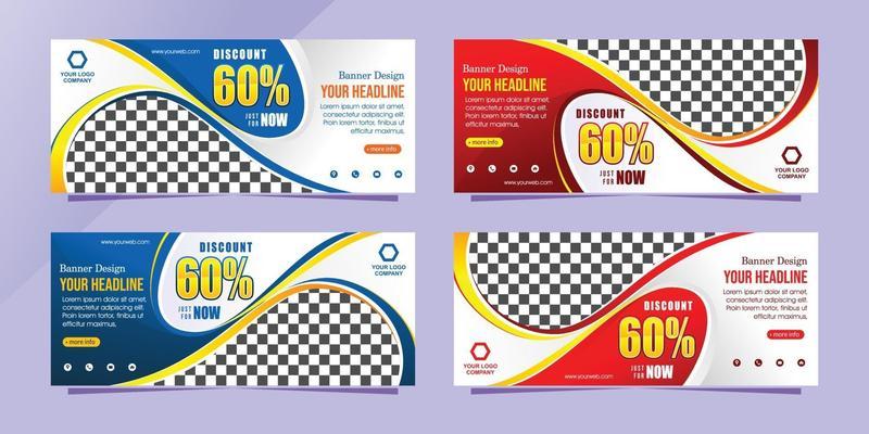modern abstract web banner promotion design