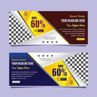 modern abstract web banner design template vector