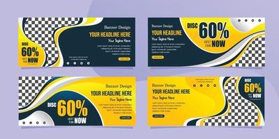 modern abstract banner template design promotion vector