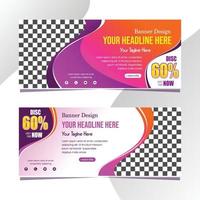abstract modern web banner promotion template design vector