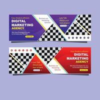 Modern banner Digital Marketing agency promotion vector