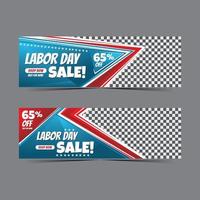 modern labour day web banner geometry for discount sale, flash sale vector