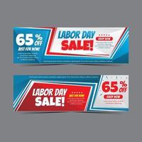 modern labour day web banner geometry for discount sale, flash sale vector