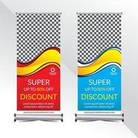standing banner promotion template super special discount offer sale vector