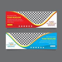 abstract web banner template special super discount vector