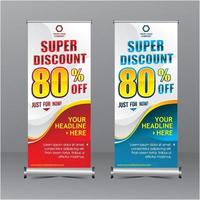 modern geometry standing banner template super special offer vector