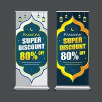 Ramadan standing banner template design flash sale vector