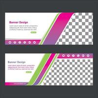 modern banner graphic template set vector