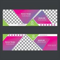 colorful abstract corporate banner template2 vector