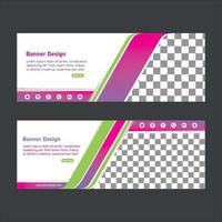 modern banner graphic template set vector