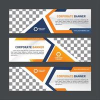 Corporate web banner template set vector