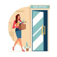 Woman New Career Concept vector