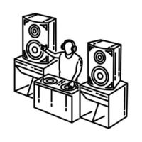 Stage Party Icon. Doodle Hand Drawn or Outline Icon Style vector