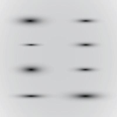 Set of Transparent oval shadow with soft edges isolated