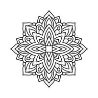 Mandala icon, outline style vector