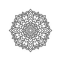 Yoga mandala icon, outline style vector