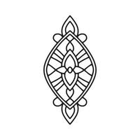 Meditation mandala icon, outline style vector