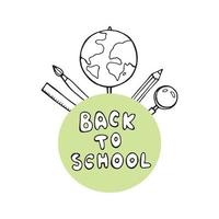 Welcome back to school vector design with colorful text