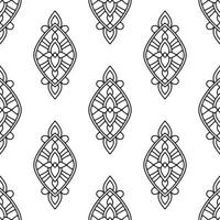 Decorative tribal pattern, outline style vector