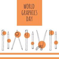 World Graphic Day Vector Design. Flat style