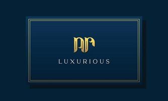 Vintage royal initial letters NR logo. vector