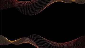 wave abstract background with red to yellow gradient vector