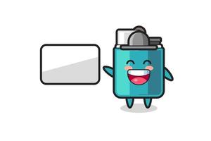 lighter cartoon illustration doing a presentation vector