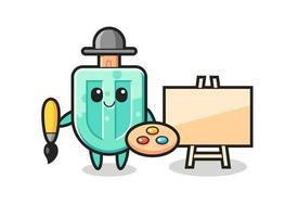 Illustration of popsicles mascot as a painter vector