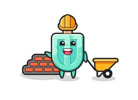 Cartoon character of popsicles as a builder vector
