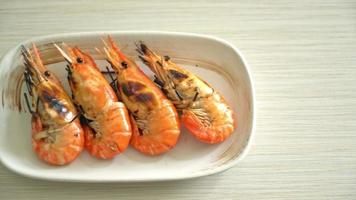 grilled shrimps or prawn river
