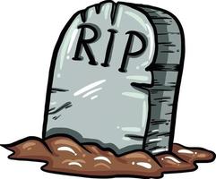 tombstone vector hand drawn illustration