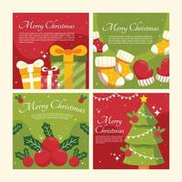 Social Media Templates for Christmas Celebration vector