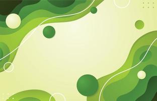 Abstract Green Papercut Background vector