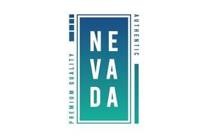 Nevada, retro vintage design vector