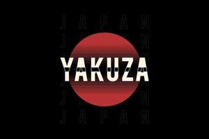 Yakuza japan, retro vintage design vector