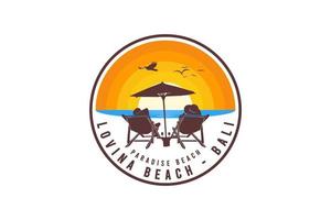 Lovina beach bali,t shirt mock up silhouette merchandise mock up vector