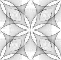 Seamless Flower of Life symbol banner template, geometric wireframe Sacred Lotus Flower, thread art, floral Sacred Geometry in String black line grid isolated on white background vector