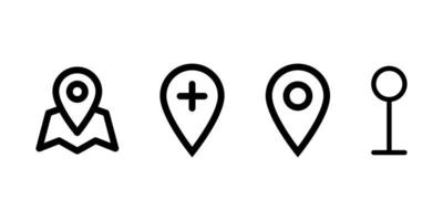 conjunto de iconos de puntero de mapa gps