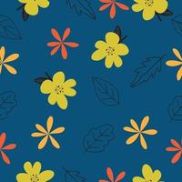 Cute elegant vintage flowers seamless pattern background vector